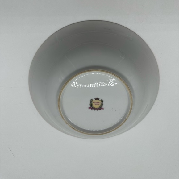 Vintage Thames Round Vegetable Bowl Moss Rose Serving Dish Pink Flowers China - Picture 2 of 3